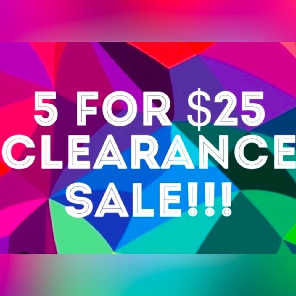 Any 5 items for $25. Must spend $25 just add to a bundle and offer $25
